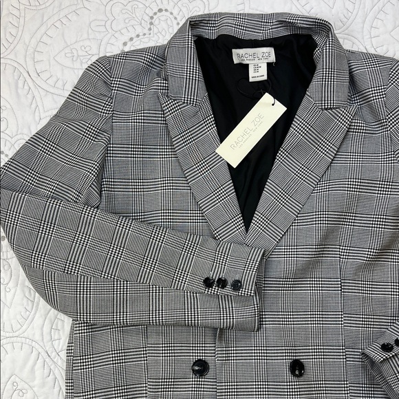 Rachel Zoe Jackets & Blazers - Rachel Zoe NWT Plaid Checkered Blazer Coat - Double Breasted w/ Two Pockets - M